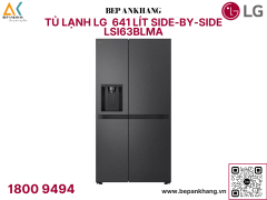 Tủ lạnh LG Side by Side lấy nước ngoài 641L màu đen LSI63BLMA